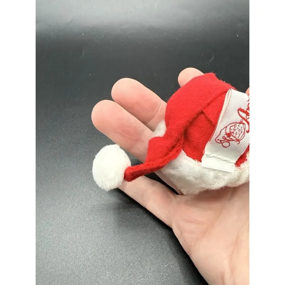 Annalee Dolls - 1988 Santa Smiling Head with Holly Christmas Tree Ornament Lo16